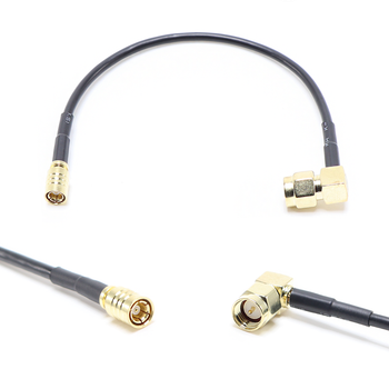 Пигтейл на кабель RG174 - 15 см / угловой SMA male - SMB female / [PG0045]