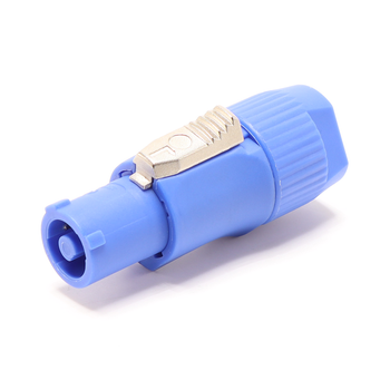 Разъем PowerCON 3PIN male PWC3-M-BLUE папа на провод синий