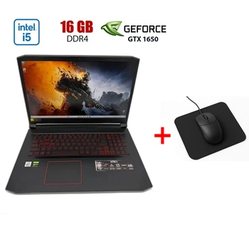 Игровой ноутбук Acer Nitro 5 AN517-52-52T3 / 17.3" (1920x1080) IPS / Intel Core i5-10300H (4 (8) ядер по 2.50 - 4.5 GHz) / 16 GB DDR4 / 512 GB SSD / nVidia GeForce GTX 1650, 4 GB GDDR5, 128-bit / WebCam б/у + Подарок Мышка и коврик