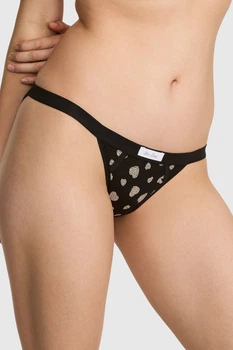 Трусики слип Victoria's Secret 5(XL) Черный (155381)