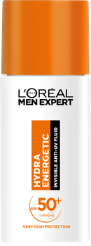 Fluid z filtrem do twarzy dla mężczyzn L'Oreal Paris Men Expert Hydra Energetic SPF 50+ nawilżający 50 ml (3600524195687)
