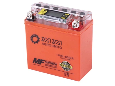 Аккумулятор гелевый TT AGRO MOTO 5АH-YTX12N5-3B на мопед Active, оранжевый, 119х60х129 мм, с дисплеем