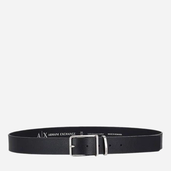 Ремінь чоловічий з натуральної шкіри Armani Exchange 241213235 48 (136.5 см) Чорний (1161820297)