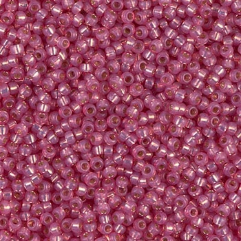 RR-645 Бісер Miyuki Round Rocailles 11/0 (пильна троянда із срібною серединкою), 50 г