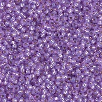 RR-574 Бісер Miyuki Round Rocailles 11/0 (світло-фіолетовий із золотою серединкою), 50 г
