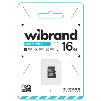 Карта памяти Wibrand microSDHC 16 ГБ UHS-I Class 10