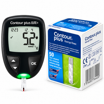 Глюкометр Contour Plus ELITE + тест смужки 50 шт