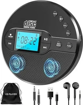 Портативний CD-плеєр CD-35 з Bluetooth, FM-передавачем, динаміками та LCD-дисплеєм