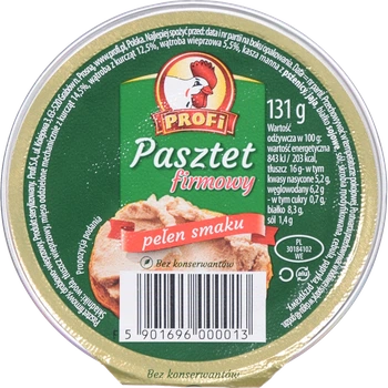 Паштет Profi Фірмовий з м'ясом курки 131г И013
