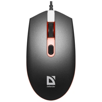Компьютерная мышь Defender Dot MB-986 оптическая USB 1000/1600 dpi 4 кнопки 7 режимов подсветки Чёрная (52986)
