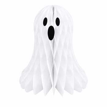Бумажная Пдвесная Фигура Соты Белый Призрак Boo Белый