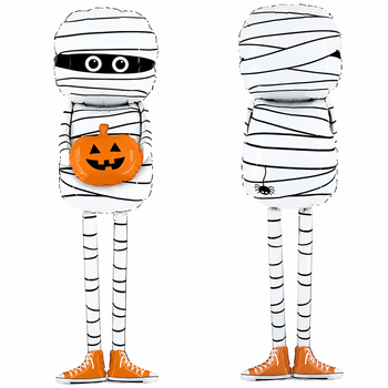 Фольгированный Шар Двусторонний Стоячая Мумия С Тыквой 125x200см (49") Halloween