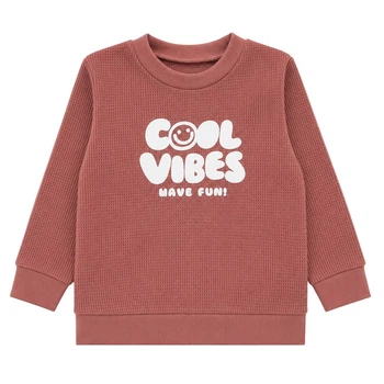 Джемпер детский интерлок-вафелька Арлекин Cool vibes 4264-812 80 см Терракотовая