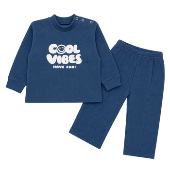 Костюм для хлопчика інтерлок-вафелька Арлекін Cool vibes 7273-812 74 см Індіго