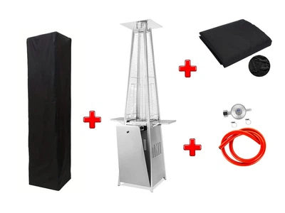 Газовый обогреватель Pyramid GRILLI 777414 13 кВт нержавеющая сталь 227х52х52 см