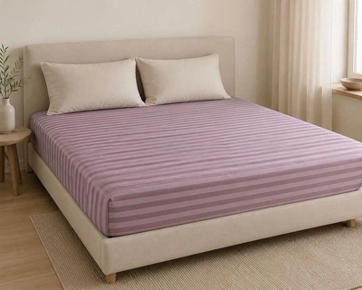Простынь на резинке LARA бязь-страйп Sea fog dp11254 180х200х25