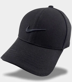 Мужская Бейсболка NIKE Фулка Стретчевая Черная, Закрытая Кепка на Резинке (Котон) размер S (55-56 см)