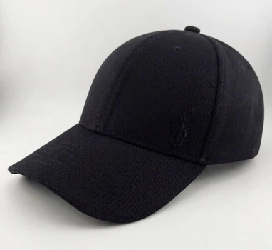 Мужская Бейсболка Фулка RALPH LAUREN Черная Стрейчевая на Резинке Котоновая M (57-58 см)