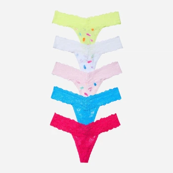 Набор трусиков танга женских хлопковых Victoria's Secret 305681661 S 5 шт Розовый микс (1161714516)