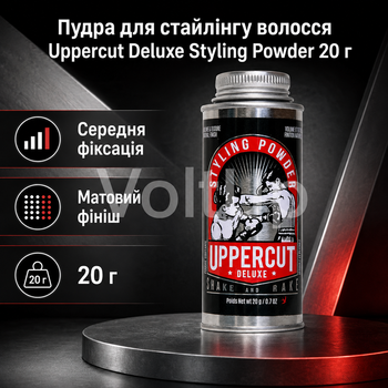 Пудра Uppercut Deluxe Styling Powder 20 г для об’єму волосся та природної текстури