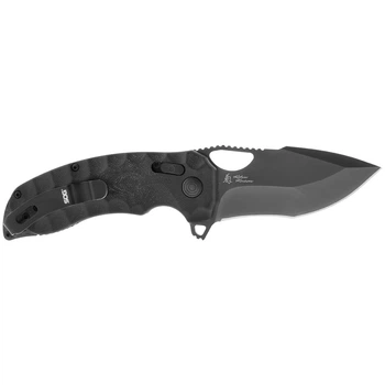 Ніж складаний SOG Kiku LTE XR Lock, лезо Plain Black TiNi CTS-XHP, руківя Black Micarta, Тайвань, 12-27-04-57