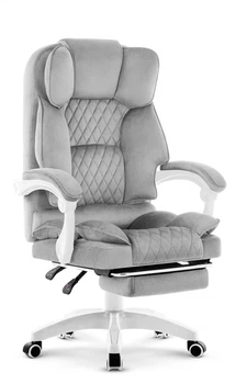Офісне крісло Hell's Chair HC-1031 Grey White велюрове до 136 кг