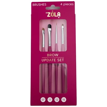 ZOLA Brow Brush Set Набір пензлів для брів Update Set (4 шт) (07,11,12,15)