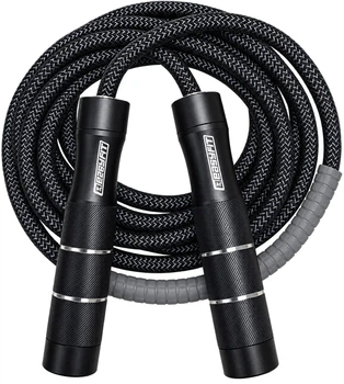 Скакалка скоростная для бокса 2 в 1 EasyFit CrossPower прыжки кардио тренировки фитнес Черная (56003830)