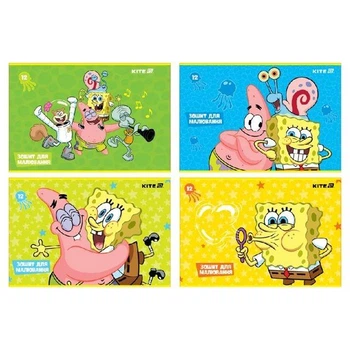 Альбом для рисования Kite SpongeBob SquarePants SB25-241 A4 12 листов на скобе