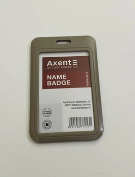 Бейдж пластиковый Axent горизонтальный для пропусков и ID карт
