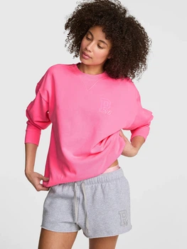 Світшот на флісі оверсайз жіночий Victoria's Secret Campus Fleece Oversized Crew Sweatshirt 5000010132-7P5Z(Pink) XS Рожевий (199294736204)