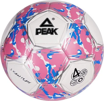 Мяч футбольный PEAK Size 4 Бело-розовый
