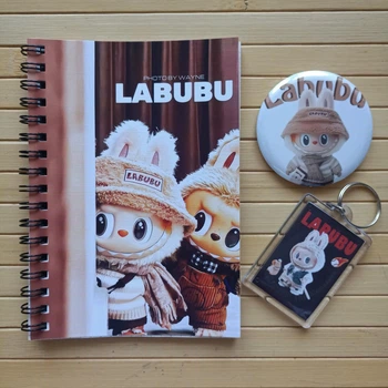 Набор Labubu Лабубу блокнот значок брелок 23931