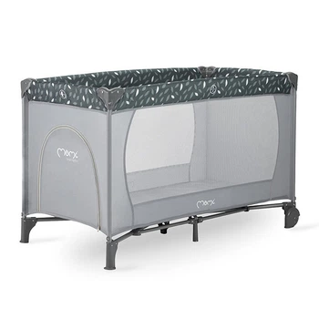 Манеж MoMi BELOVE Grey с матрасом, легкий и компактный, для детей до 15 кг 4806795