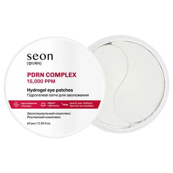 Патчи под глаза гидрогелевые увлажняющие Seon с PDRN-комплексом, 15,000 ppm, 60 шт. - 752597