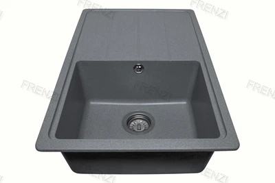 Гранітна мийка Aquaton №15 Сіра, 770 х 495 мм