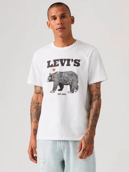 Футболка бавовняна довга чоловіча Levi`s 435896554 M Біла (1162676425)