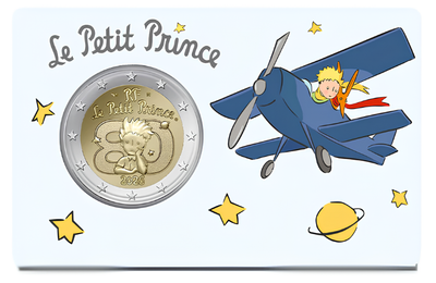 Монета 2 євро Маленький принц у сувенірному пакованні BU. Франція 2026 Le Petit Prince