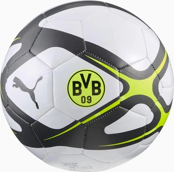 Мяч футбольный Puma BVB Culture Ball белый, черный, желтый Уни 5