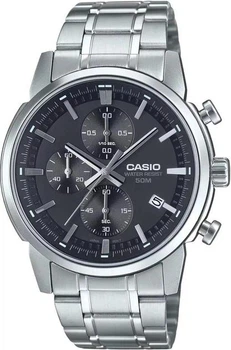 Мужские часы Casio MTP-E510D-1A1 черные 30 м