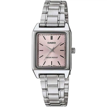Жіночий наручний годинник Casio LTP-V007D-4E, кварцовий, сталевий браслет, водозахист 30 м