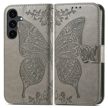 Чехол-книжка с рисунком UniCase Butterfly Pattern для Samsung Galaxy S26 FE - Grey