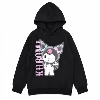 Худи для девочки C&A Kuromi Sanrio кофта с начесом BS001562 размер 146
