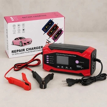 Зарядка для аккумулятора 12В/24В 10А AD26-34, интеллектуальная, Pulse Repair (Зарядное устройство для АКБ)