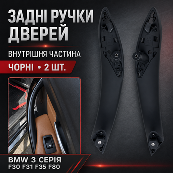 Внутренние части задних дверных ручек BMW F30 F31 F35 F80 черные, левая + правая, 2 шт.