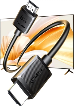 Кабель Ugreen HDMI 2.1 8K 60Hz 4K 240Hz високошвидкісний відеокабель, сумісний з HDMI 2.0 для підключення ноутбука до телевізора, монітора, проектора, 2 м, 45432