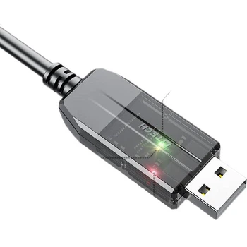 Кабель DTECH USB-RS232 промисловий послідовний, FTDI, LED, 20м, IOT5084