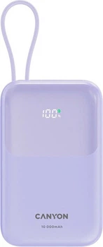 УМБ Canyon OnPower 101 built-in cable 10000 mAh PD22.5W Purple (CNS-CPB101PU)