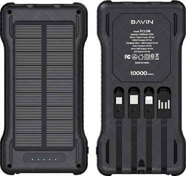 УМБ повербанк BAVIN PC1198 10000 mAh 10W Black (Y-PC1198 BK)