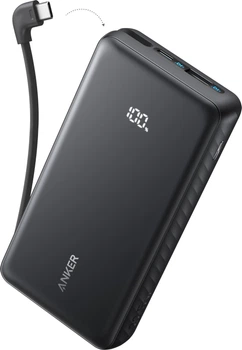 УМБ ANKER 20000 mAh Built-In USB-C Cable 22.5W Black (A110EH11)